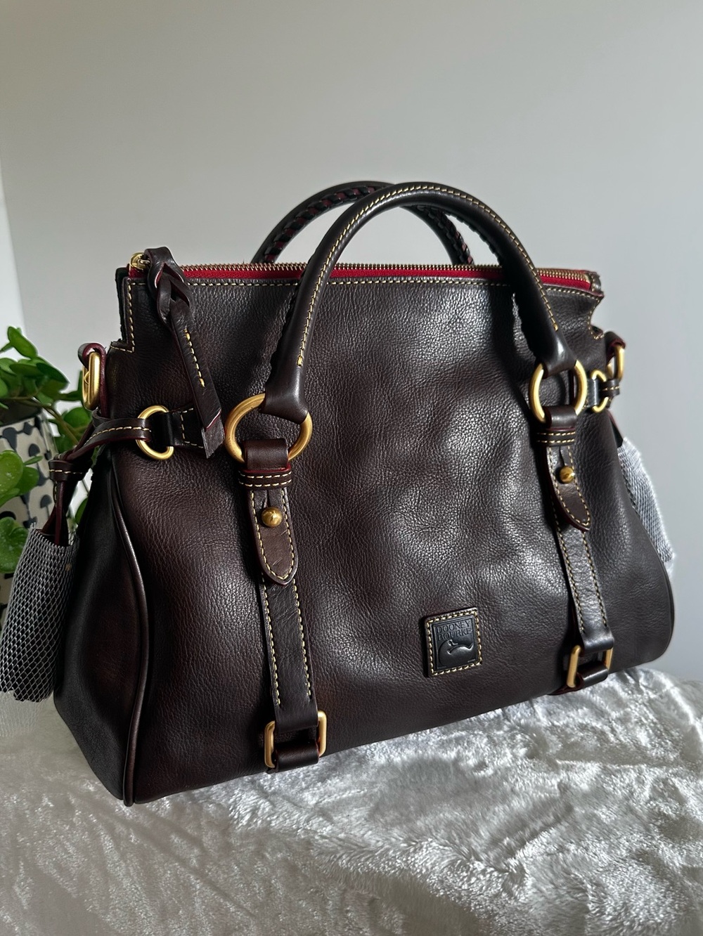 Dooney & Bourke Vintage Florentine Satchel in T’Moro Brown NWOT - Picture 10 of 16